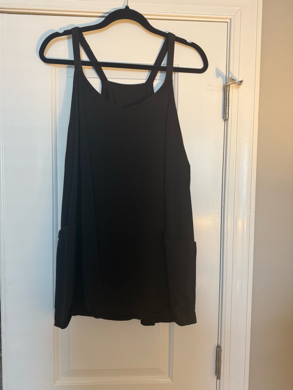 Black Women's Tank Top Dress with Built in Shorts